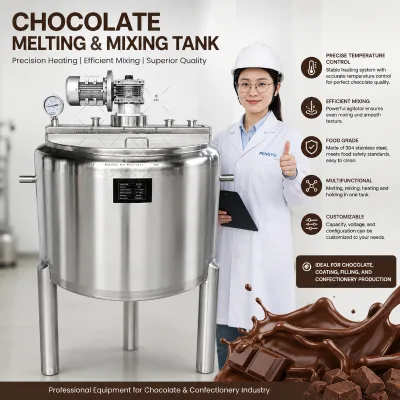 Heavy Duty Large Capacity Insulated Storage Tank Discharge Wax Paraffin Chocolate Melting Tank