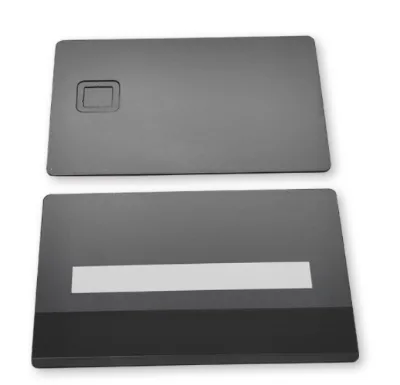 0,5mm Matt Black Stainless Steel Card Metal Business Card With QR Code