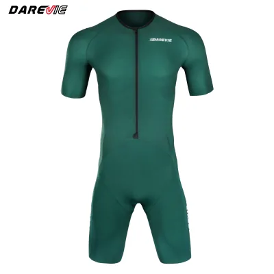 Darevie New Pattern Design Cycling Suits With Front Full Length Zipper