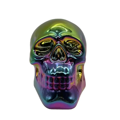 Custom Halloween Ceramic Skull Head Figurine Statue for Home Decor