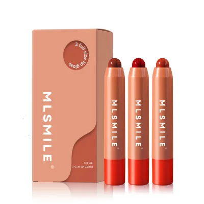 MLSMILE Crayon Lip Gloss Makeup Lasting Matte Velvet Multi-Color Lipstick Pencil