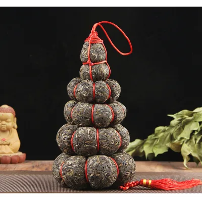 Jin Gua Gong Cha Raw Puer Tea Tower 1000g Golden Melon Tribute Tea
