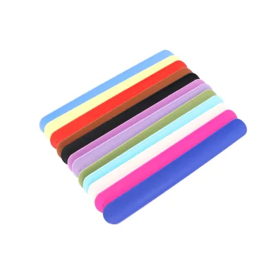 New Trend Lightweight Bendable Strip Solid Matte Finish Durable Tear Resistant Silicone Slap Bracelet for Charity Activity