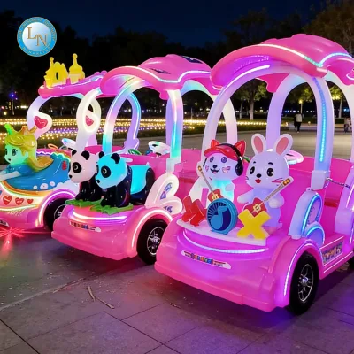 New Children's Square Bumper Car Parent-Child Double Ride-On Toy Car Glowing Santa Claus Electric Car