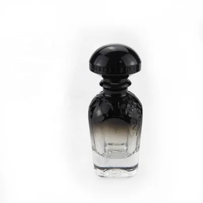 Hot Sale Round Refillable Screw Colorful Glass Airless Perfume Bottle 30ml With Black Cap