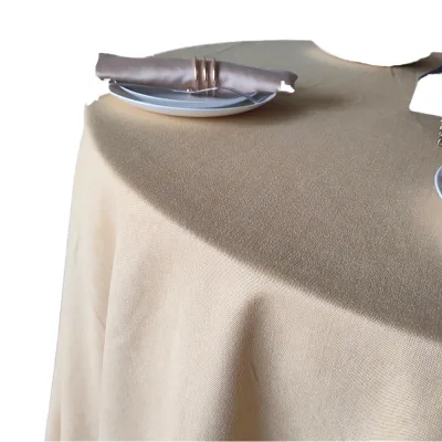 Natural Striped Woven 100% Polyester Tablecloth Custom Tablecover for Home Wedding Dining Room Waterproof Eco-Friendly Durable