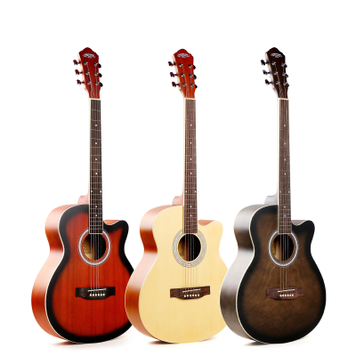 China Wholesale Musical Instruments Guitar 40 Inch Cheap Acoustic Electric Guitars for Music Store