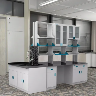 Factory Price Full Steel Frame Durable Lab Balance Table Movable Worktop Microbiology Lab With Storage
