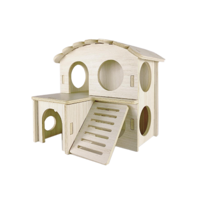 Hot-selling Elegant Wooden Hamster House Pet Supplies Wood Material with Fun Hamster Plaything Pet Nest