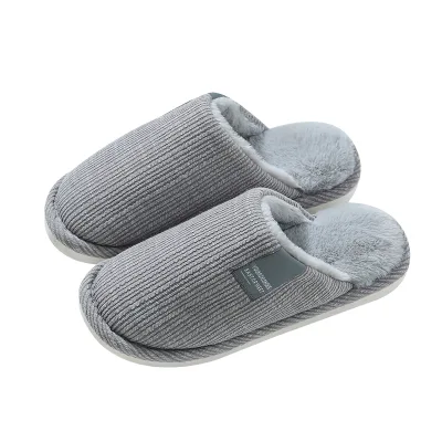 Winter House Indoor Women's Men's Warm Plush Fur Non-Slip Arch Support Cushioning Height Increasing Platform Comfort Ladies