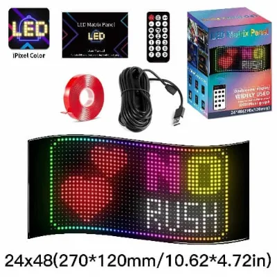 Smart Flexible Screen LED Matrix Panel Pixel Module Waterproof Indoor Outdoor Car Truck Vehicles Advertising Displays