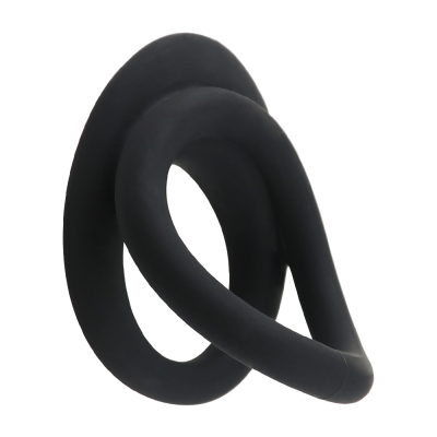Time Delay Double Cock Ring Premature Ejaculation Massager Penis Ring for Beginner Training