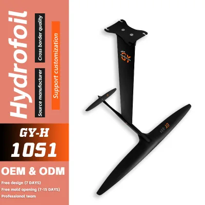 2026 GY H 1051 Hydrofoil Carbon Fiber Aluminum Mast Kite Wing High Performance Surfing Wingfoil Foil Water Sports Pump Efoil