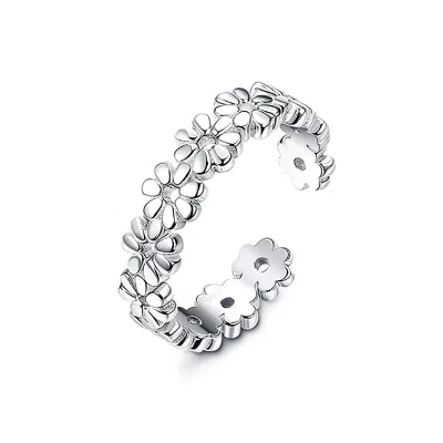High Quality Daisy Flower Toe Ring 925 Sterling Silver Body Jewellery
