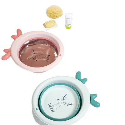 Prodigy BW001 Cute Foldable Silicone Baby Bathtub Travel Bath Plastic Tub for Indoor and Outdoor Use for Bathroom