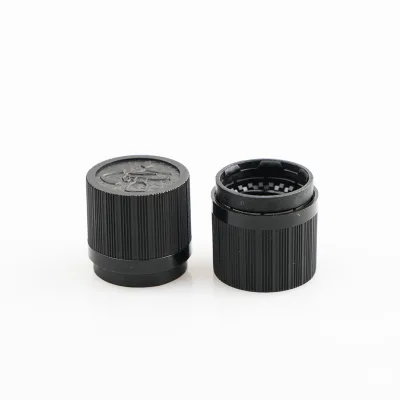 18 415 Black Plastic Tamper Proof Childproof Cap Tamper Evident Cap Child Resistant Cap for Essential Oil Bottle