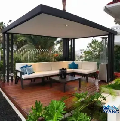 Hot Selling Solar-Powered Aluminum Pavilion for Expansion of Existing Space