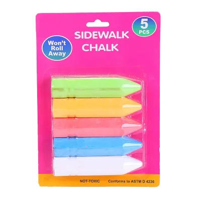 Hexagon Jumbo Sidewalk Chalk Set Non Toxic Washable Custom Outdoor Pavement Street