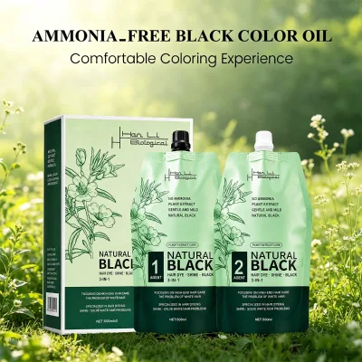 No Scalp Stain Black Hair Dye Large Capacity Salon Grade Ammonia Free Black Hair Cream Grey Hair Coverage Source Manufacturer