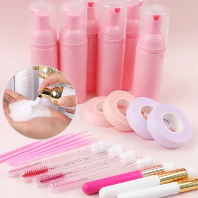 Factory Price Private Label Logo Whipped Organic Lash Extension Shampoo Bottle Eyelash Cleansing Foam Cleanser