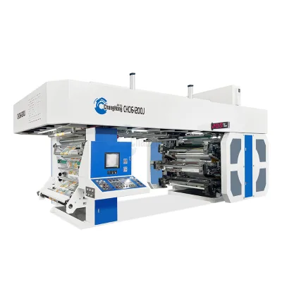 Automatic Flexographic Printer Opp Film Printing Machine With Central Drum for Food Packaging