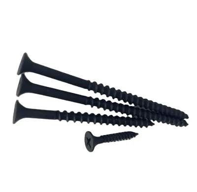High Strength 20-100mm Black Carbon Steel Self-Tapping Drywall Screws Bugle Head ISO Gypsum Board Wood Fine Thread Inch Factory