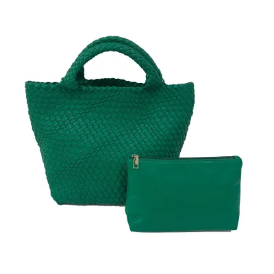 Woven Bag for Women Pu Leather Tote Bag Large Summer Beach Travel Handbag and Purse Handmade Shoulder Bag