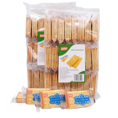 500g Pack Low-Carb Crispy Energy Wafers Sweet Salty Chocolate Soda Crackers Milk Salt Rolling Sugar-Free Ingredients Box
