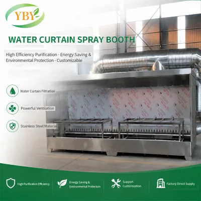 Top Rated Sustainable Low Noise Water Curtain Cabinet for High End Audio Equipment Painting with Precision Airflow Control
