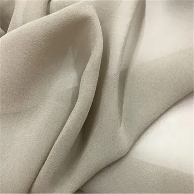 Solid Dyed Color Breathable High Quality Factory100% Pure Silk Georgette Fabric for Female Vintage Shawl Scarf