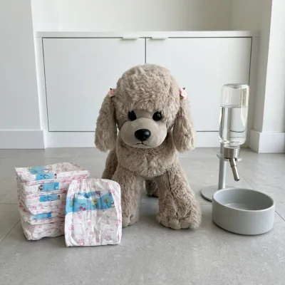Custom Logo Disposable Printed Dog Diapers Non Woven Fabric High Absorbency for Heat Excitable Dogs