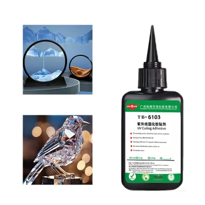 UV Adhesive for Crystal Trophy Glass Figurine Assembly Fast Curing Low Viscosity Antiamarilleo Fluido UV
