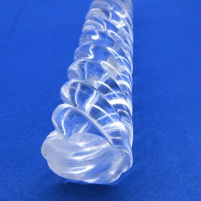 Acrylic Extruded Square Spiral Transparent Rod