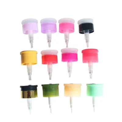 Customized 33/410 Plastic Nail Pump Sprayer Nail Dispenser with Makeup Remover Cap