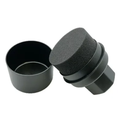 Car Tire Waxing Sponge Applicator Pad with Lid Curved Shaped Easy Waxing Tire Sponge Tire Cleaning Tools for Car Care