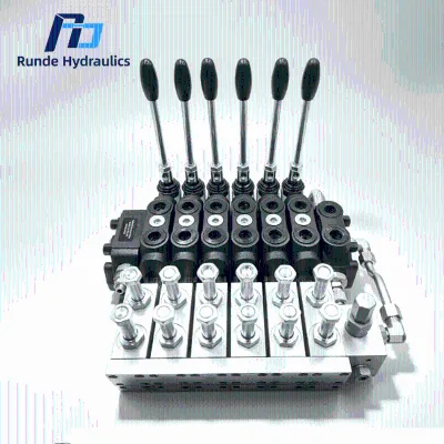 DCV60 Hydraulic Valve Manufacturer 60L 12V High-Pressure Multi-Way Directional Control Valve (350 Bar 60 L/min) Excavators