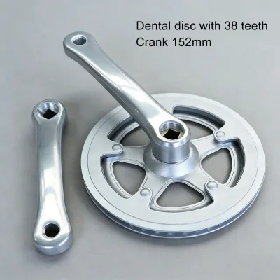 Aluminum Crankset 152mm Silver 38T  for  14" 16" 412 Folding Bike