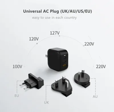 2022 Top Selling Mini 65w Fast Charger with Gan Tech Type c Pd 3.0 Mobile Phone Travel Adapter