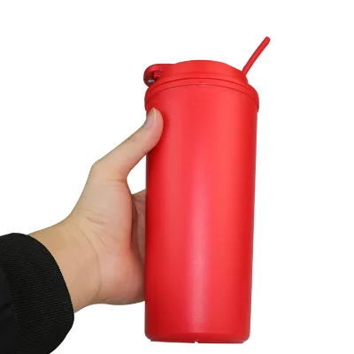 Coffee Jug Plastic for Office Use Printed, Plastic Frosted Tumbler Cups with Lid and Straw, Sipper Water Bottle Plastic