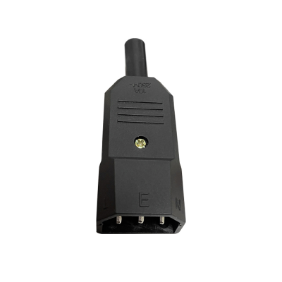 Male and Female Plugs, Three-Prong Power Connection Plug