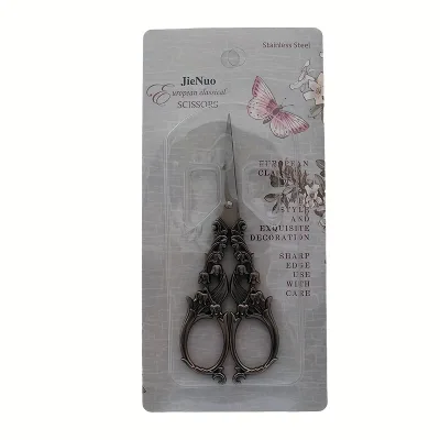 Vintage Craft Bell Flower Scissors Pointed Point Pick Thread Cross Stitch Scissors