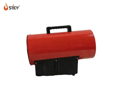 30KW Red Piezo Ignition Stainless Steel Gas Heater Overheat Protection Adjustable Thermostat Portable Freestanding Living Room