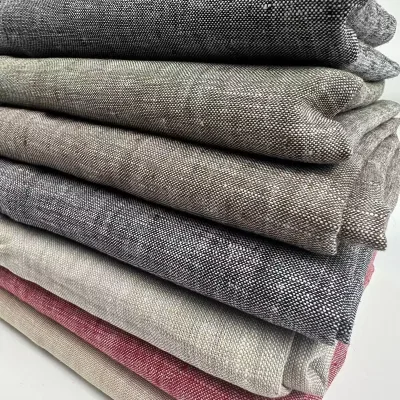High Quality Yarn Dyed Chambray Linen Fabric for Shirt Pants