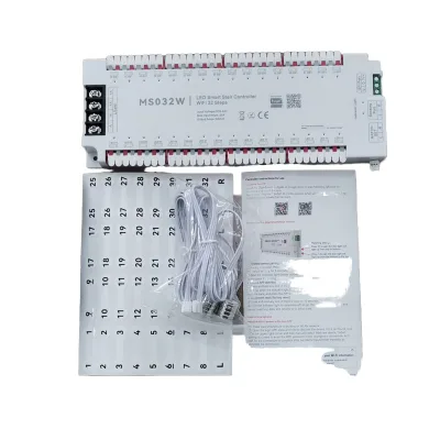 MS032W Tuya Smart LED Stair Light Controller 32 Steps Dimming Stairway Step Lighting Strip Dimmer