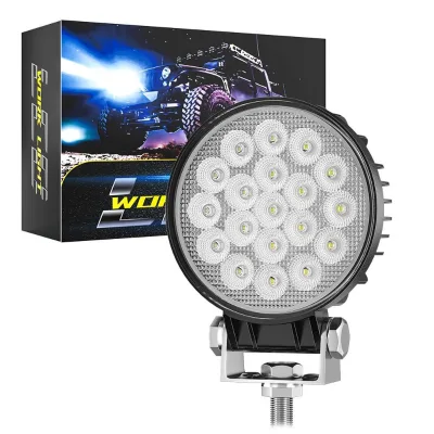 DXZ H-37Y-19 4-Inch 3030 LED Work Lamp 19W Flood Beam 9-36V IP68 Waterproof Offroad SUV 2-Year Warranty Retrofit/Upgrade