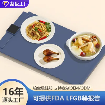 Silicone Food Warmer Multi-Functional Rollable Heating Pad Handy Home Appliance Warming Meals Insulated Table Mat