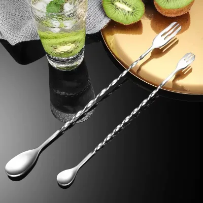 High-quality 304 Stainless Steel bar Sticks Stirring Rod, Threaded bar Stirring Sticks Cocktail Double-headed Mixing Sticks