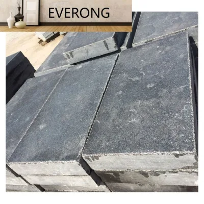 Natural Black Limestone Outdoor Paving Slab Paver Tile Stepping Coping Stone Wall Brick Natural Split Wall Tile Tumbled Antiqued