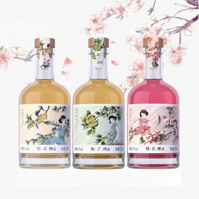 208 ml Red Fruit Wine Sweet Glass Bottle