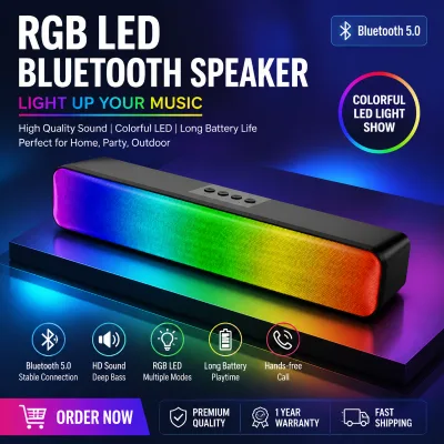 Desk Mini Soundbar Speaker Blue Tooth Triple-Mode Audio 3D Soundscape Surround Subwoofer Sound Box for Laptop PC